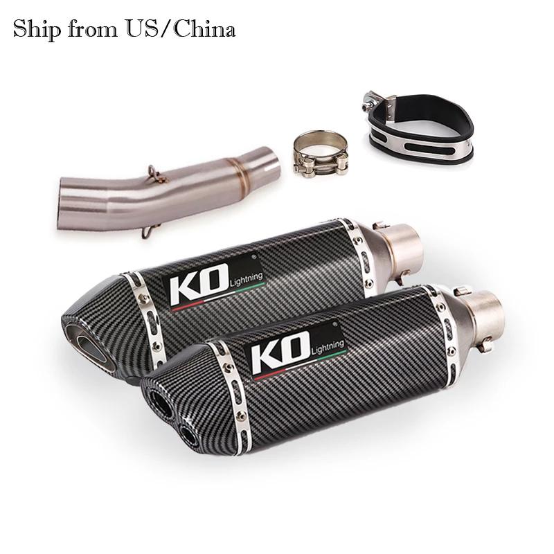 For Honda CB300R CB250R 51mm Motorcycle Exhaust Pipe System Muffler Tail Vent Tip Escape DB Killer Mid Connect Link